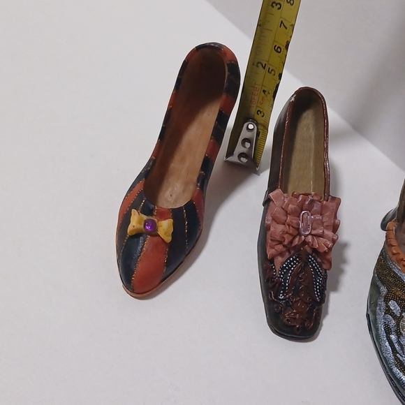 3 Vintage Miniature Shoes Dress Shoe Pump Heel - Picture 12 of 15